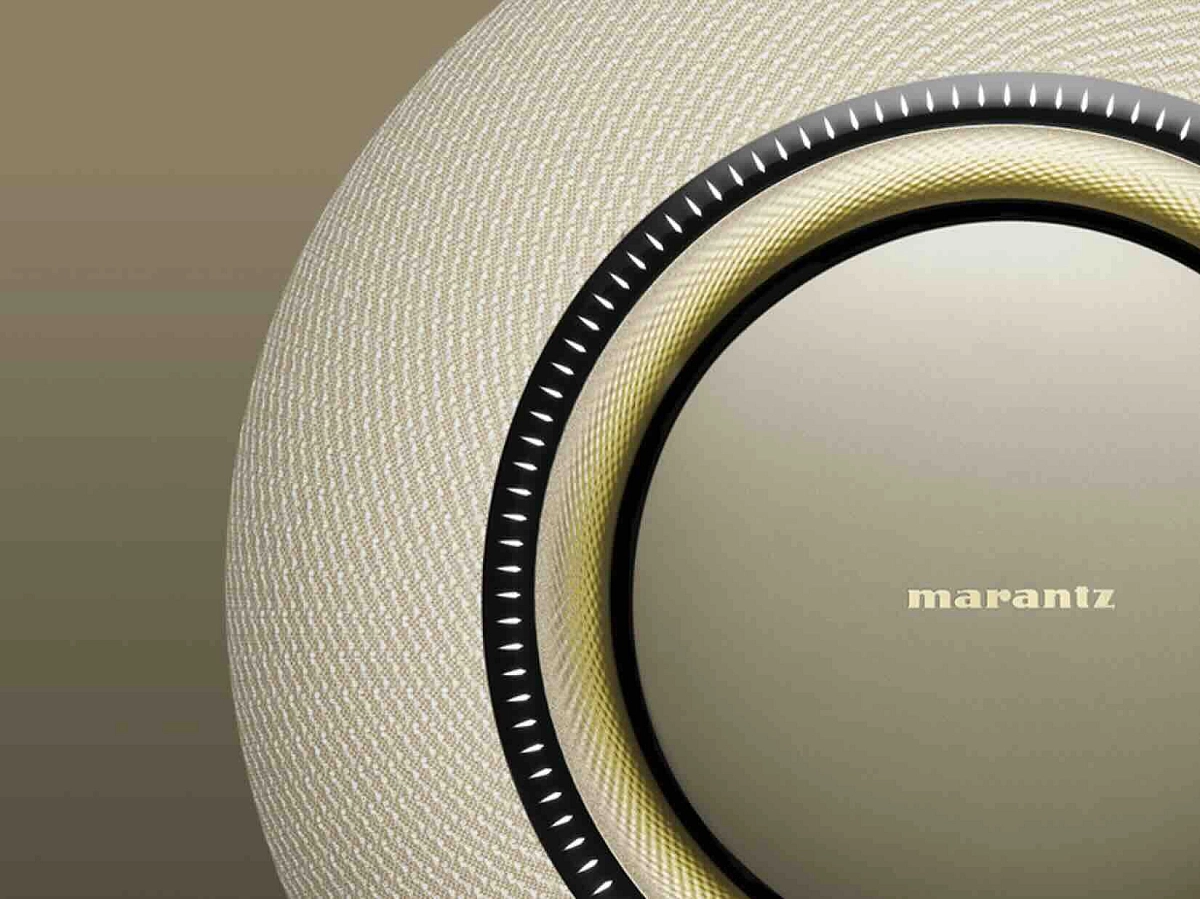 Detail luxusního designu a materiálů reproduktoru Marantz Horizon