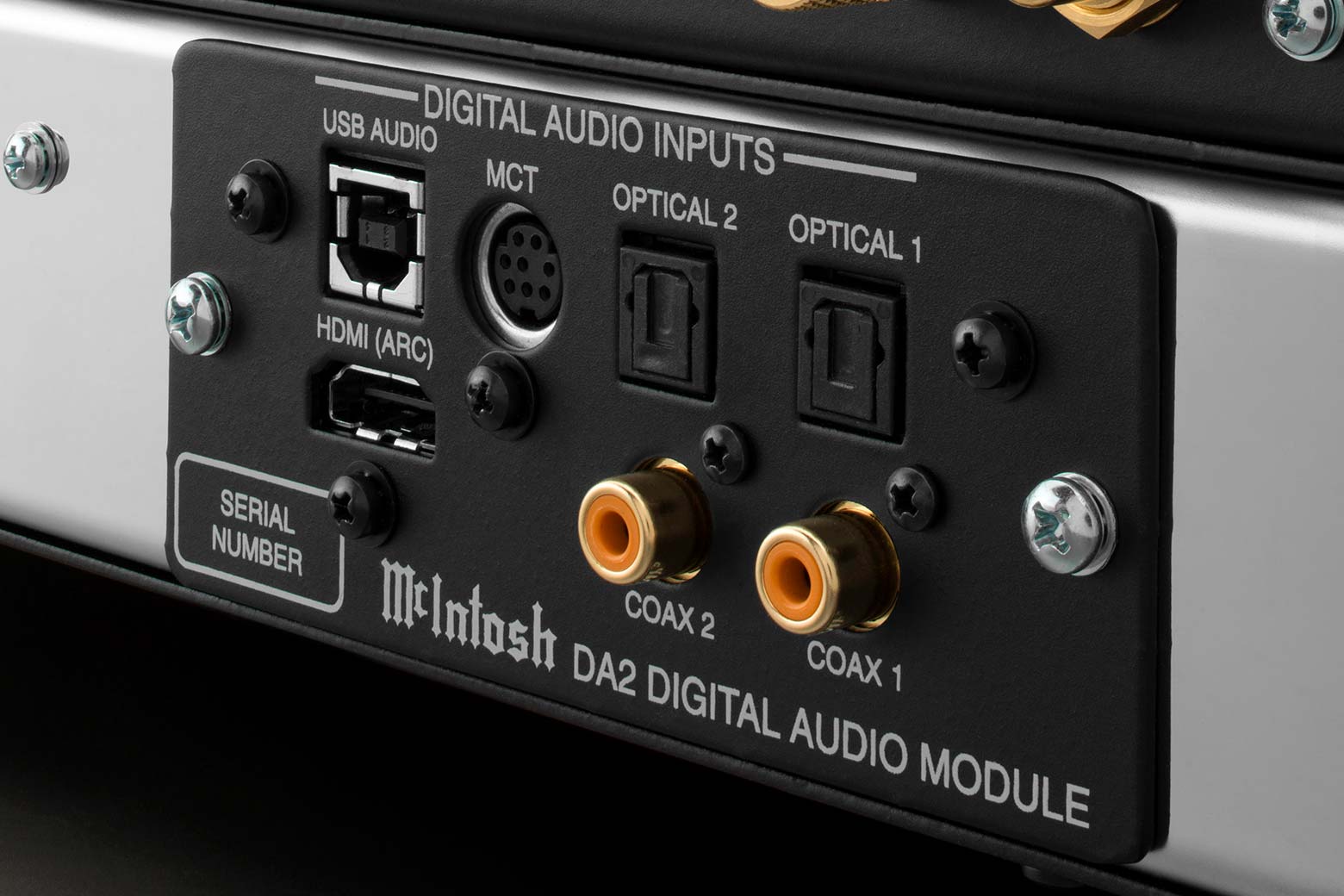 Digitální audio modul McIntosh DA2 zblízka