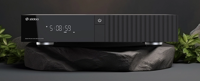 Zidoo Z3000 PRO – přehrávač v kovovém šasi z čelního pohledu