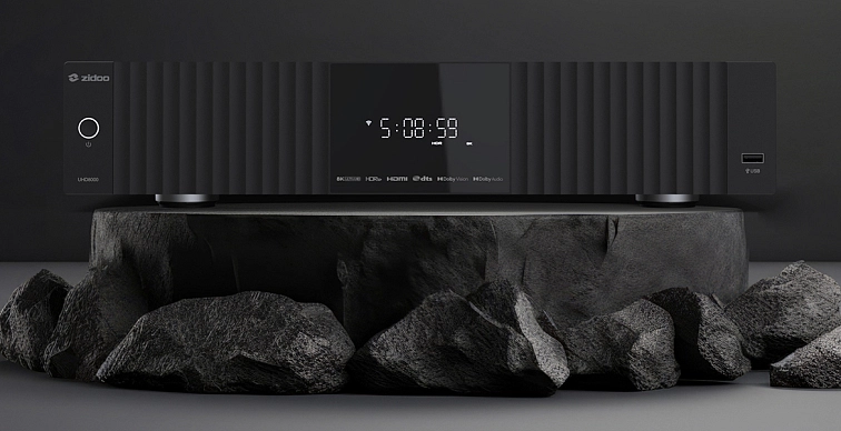 ZIDOO UHD8000 — přední pohled na multimediální přehrávač