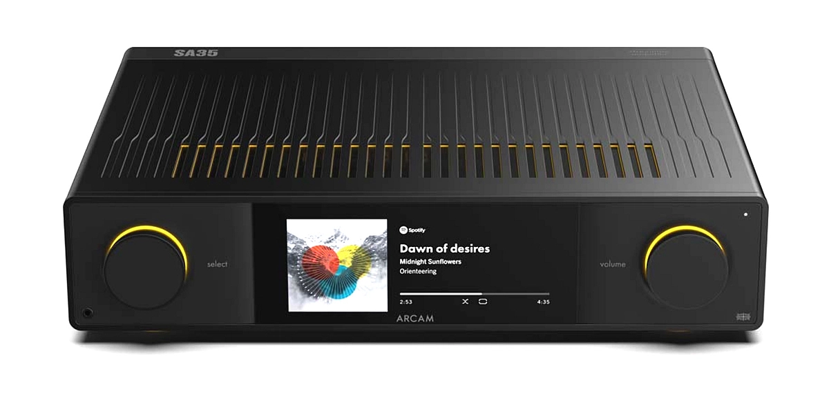 ARCAM SA35 v designu řady RADIA s žlutým podsvícením ovládacích prvků