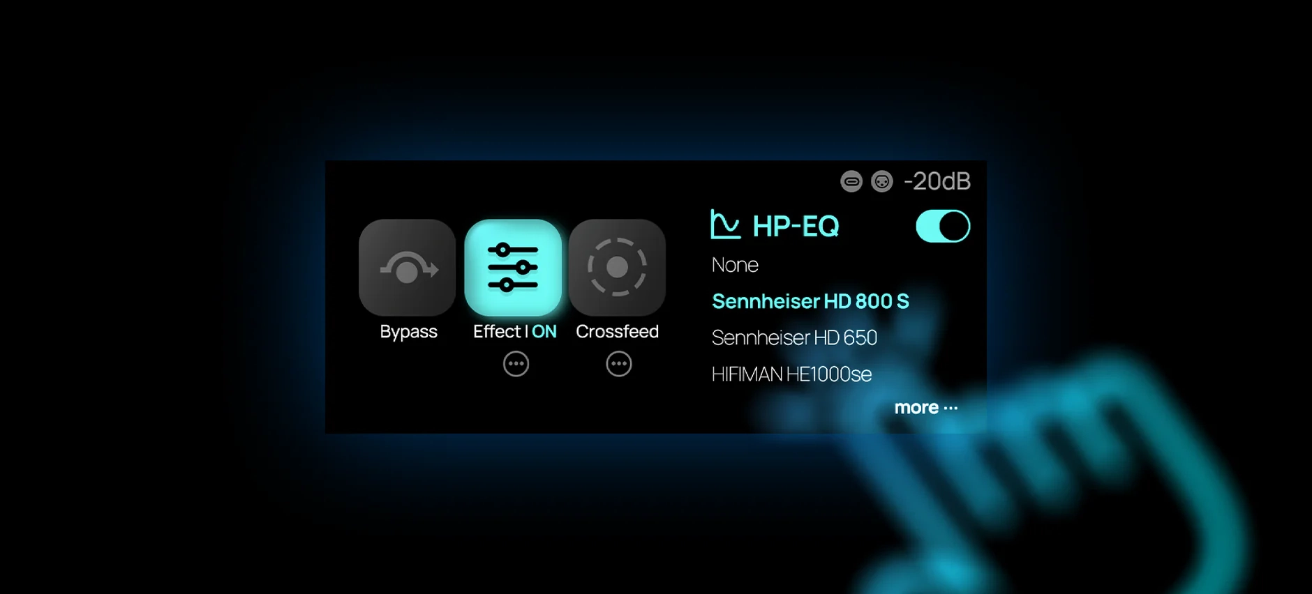 Luxsin X9 — 4” dotykový displej s VU měřičem v provozu