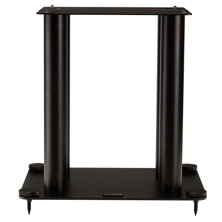 FYNE Audio FS5 stand — saténově černá ocelová konstrukce stojanu pro regálovou reprosoustavu