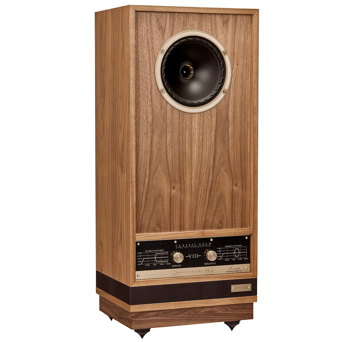 Fyne Audio Vintage Classic Gold VIII SP v retro stylu obývacího pokoje