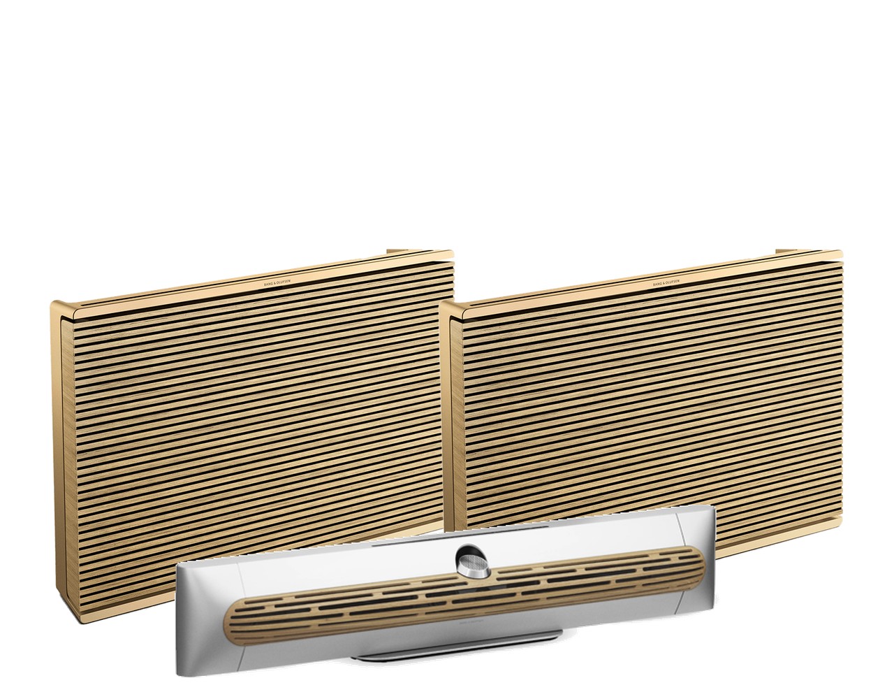Sestava Beosound Premiere s dvojicí reproduktorů Beosound Level