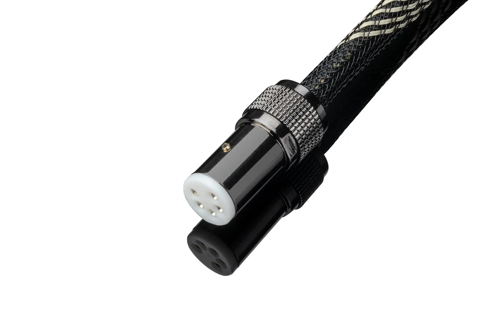 Pětikolíkový konektor DIN řady Connect it DS s černým opleteným pláštěm