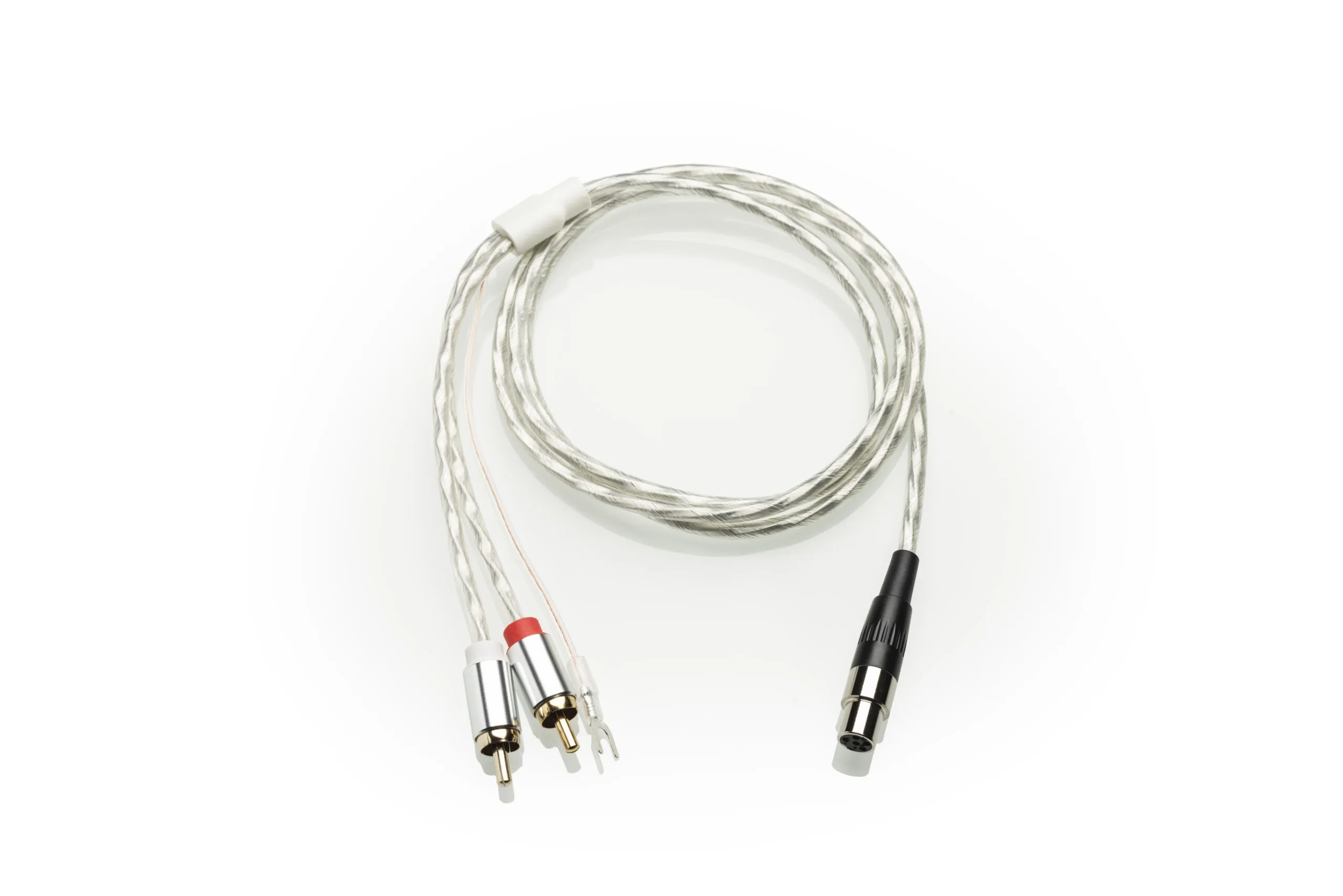 Pro-Ject Connect it Phono E RCA - mini XLR svinutý do kruhu, průhledný plášť s postříbřeným opletem