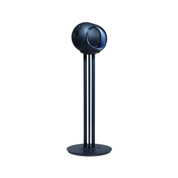 Devialet Phantom Ultimate 98 dB Pulse Blue na stojanu Tree ve stejné barvě