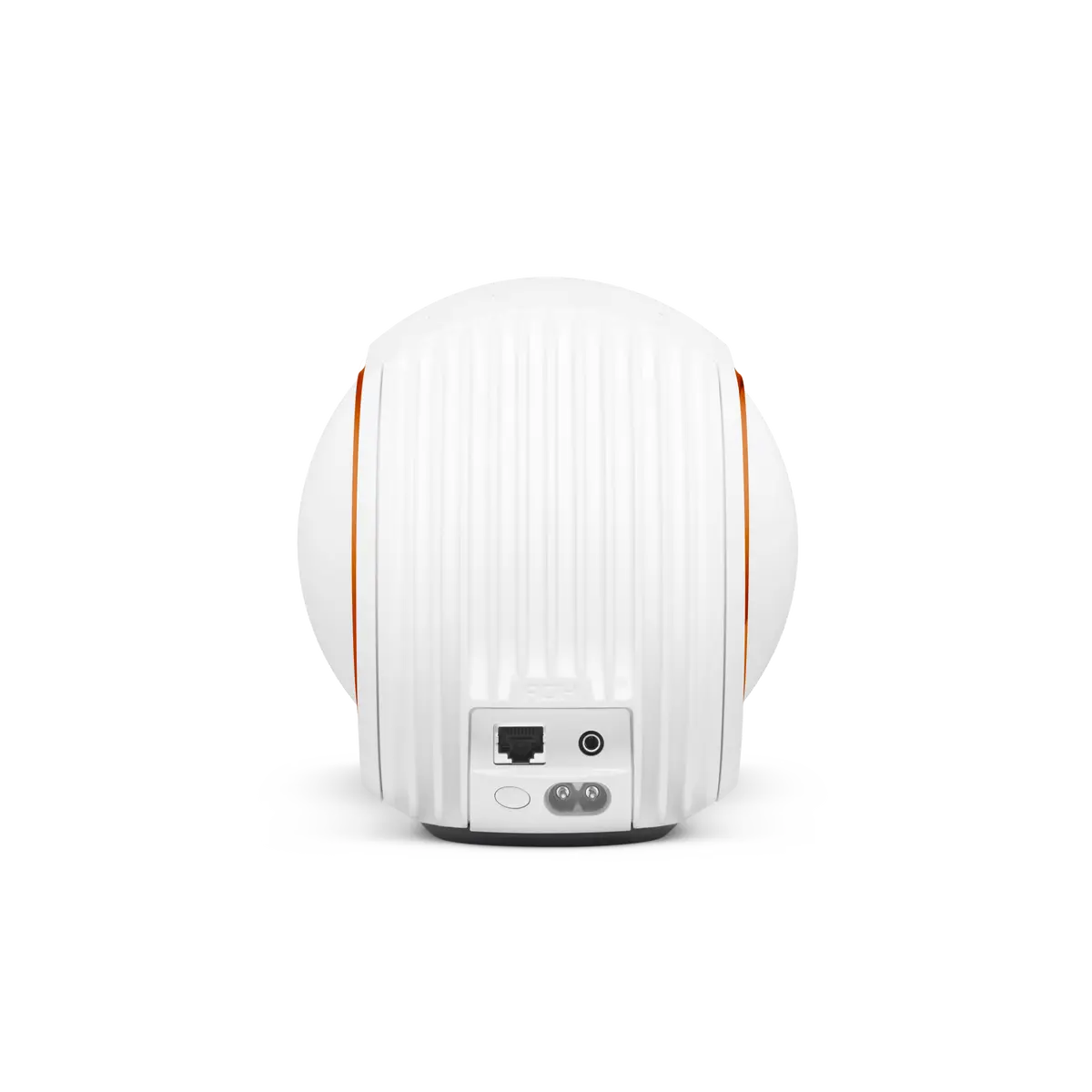 Zadní panel Devialet Phantom Ultimate s konektory RJ45 Ethernet, mini-TOSLINK a napájením