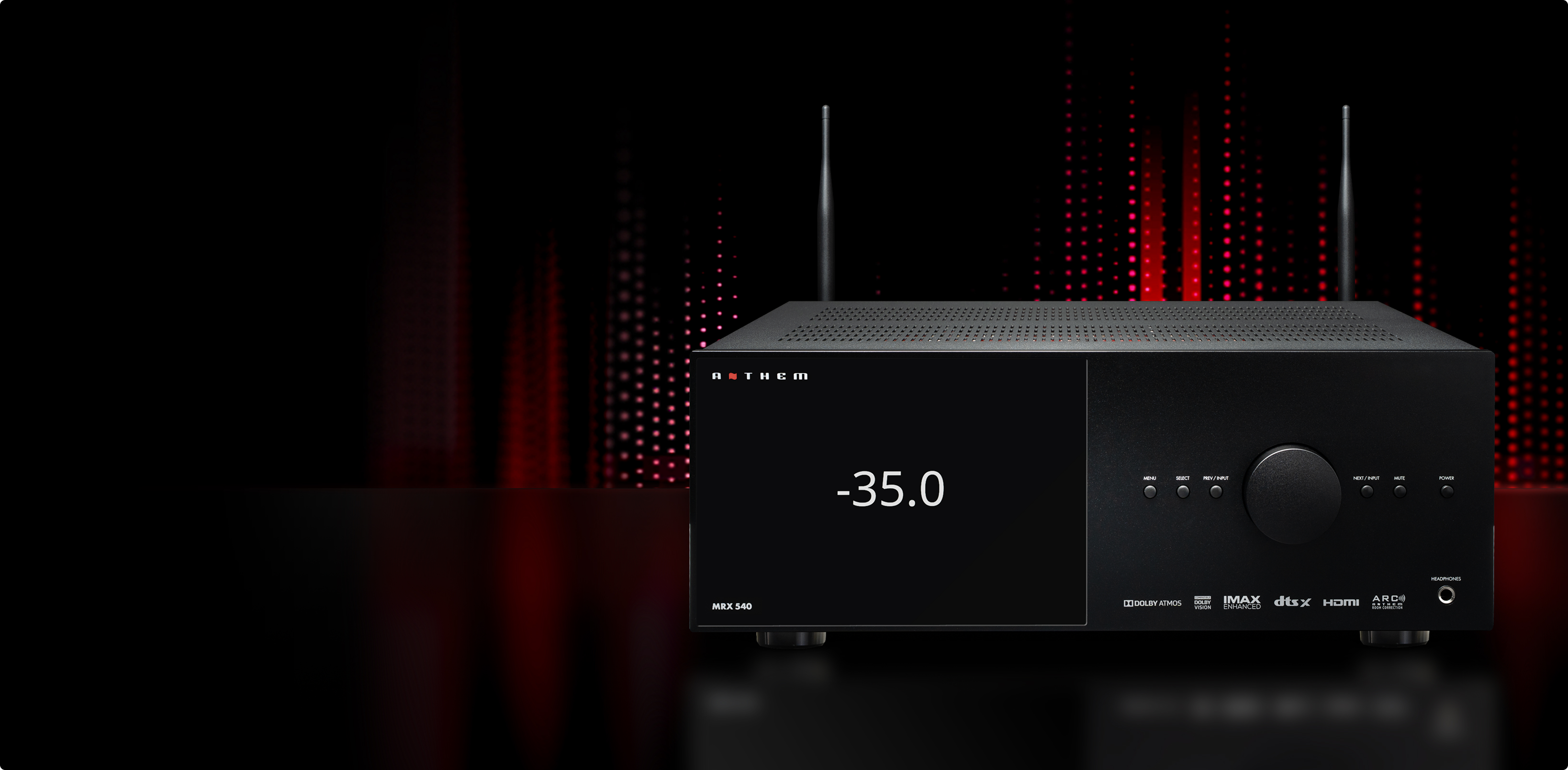 Anthem MRX 540 8K a grafický ekvalizér korekce ARC Genesis