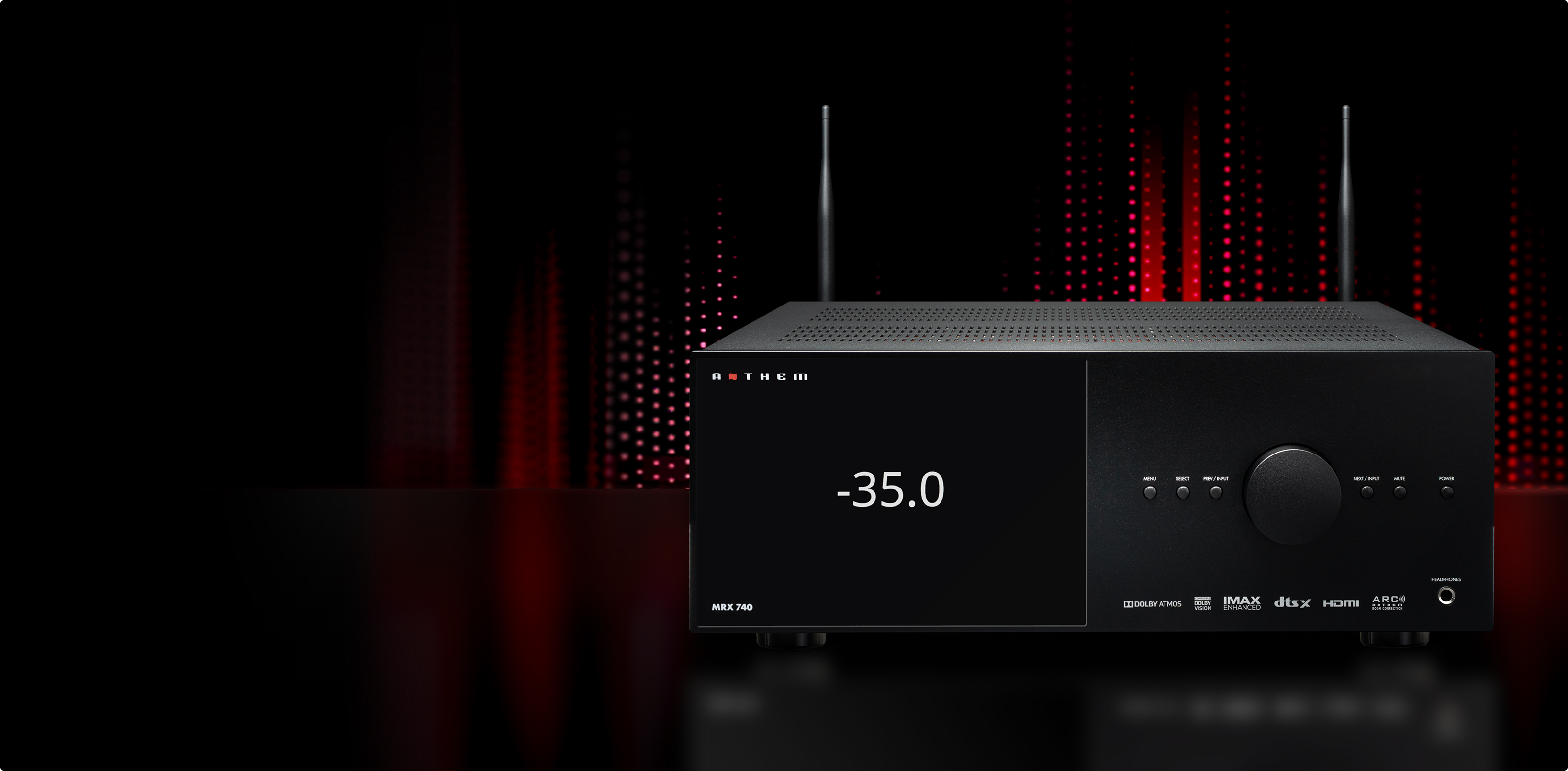 Anthem MRX 740 8K a grafický ekvalizér korekce ARC Genesis