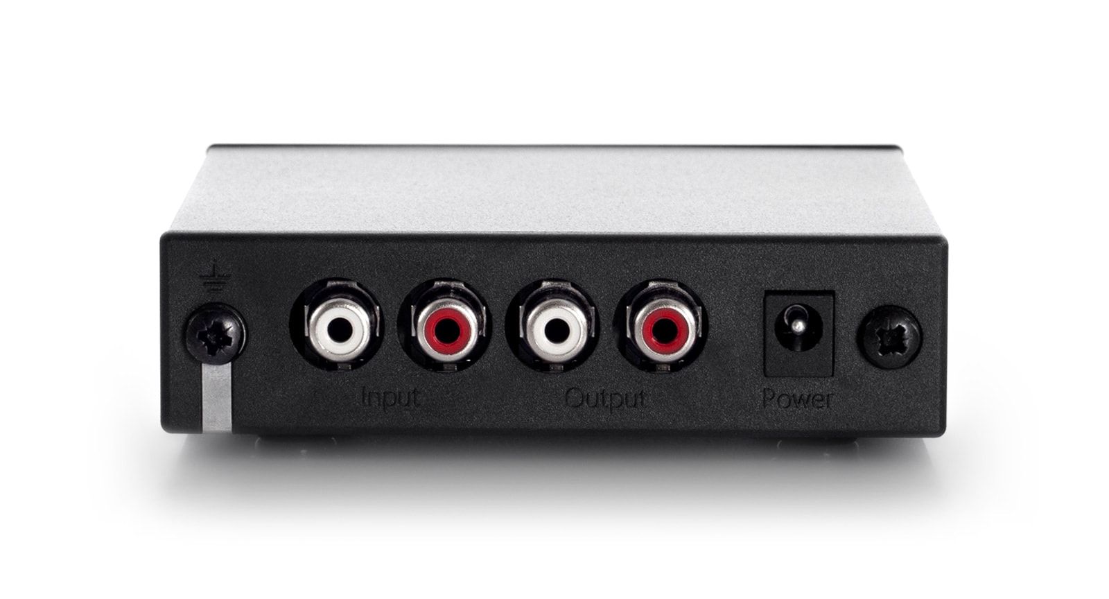 Detail zadního panelu Rega Fono Mini A2D V2 s USB výstupem