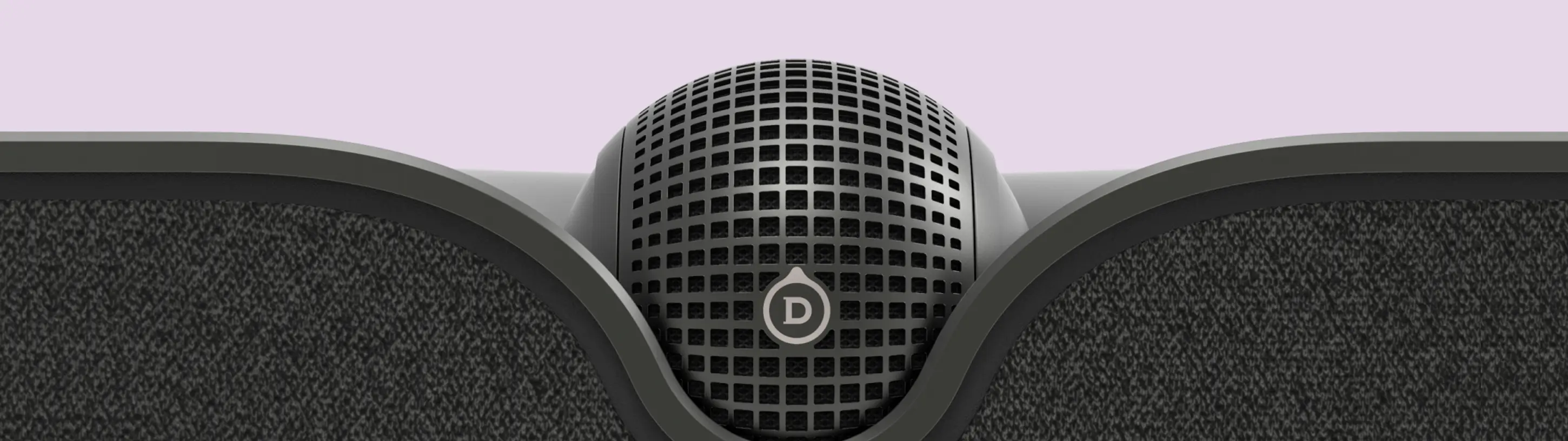 Detail koule ORB v centru soundbaru Devialet Dione