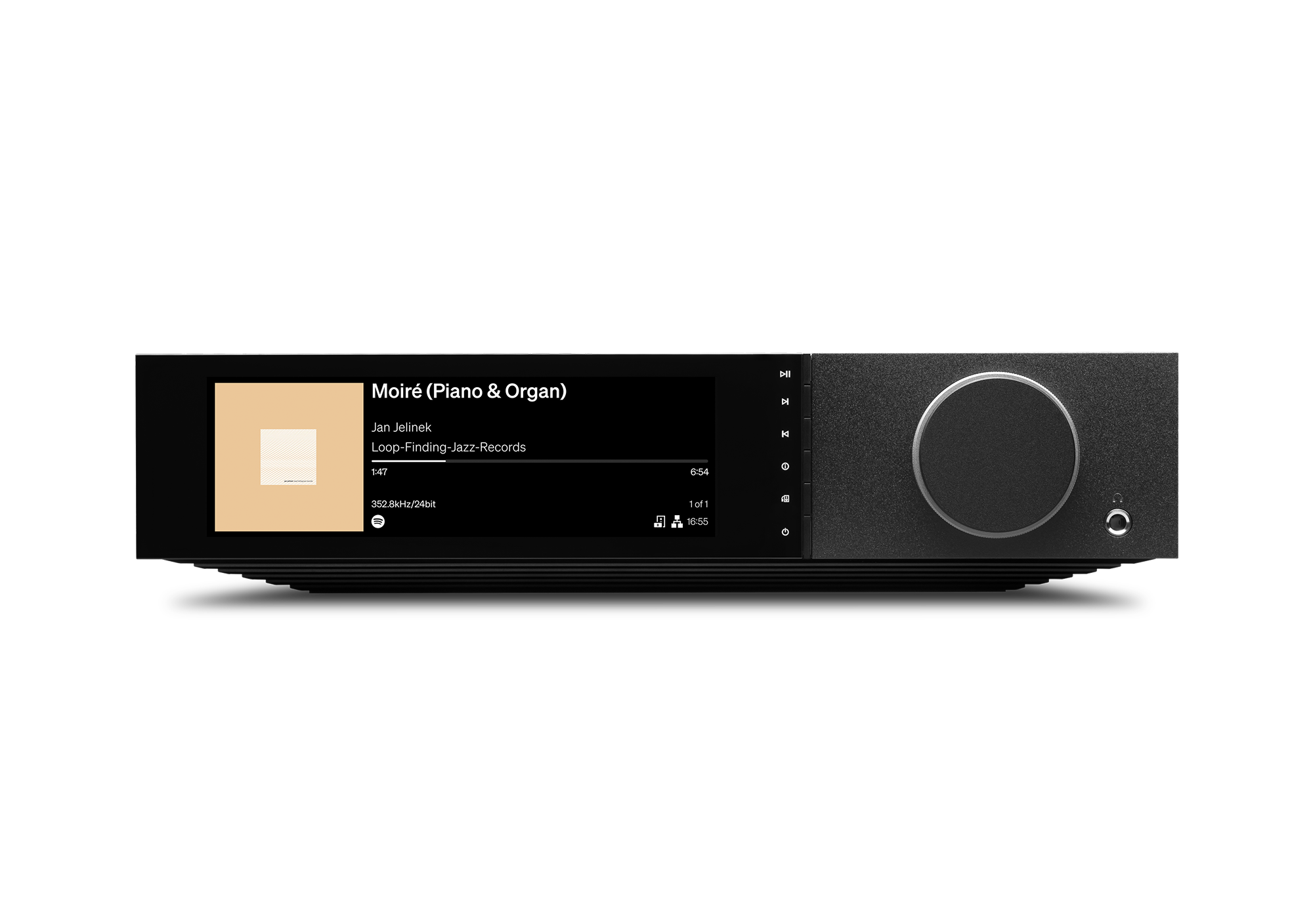 Hero foto Cambridge Audio EVO 300 v posluchačském pokoji — full-width 16:9