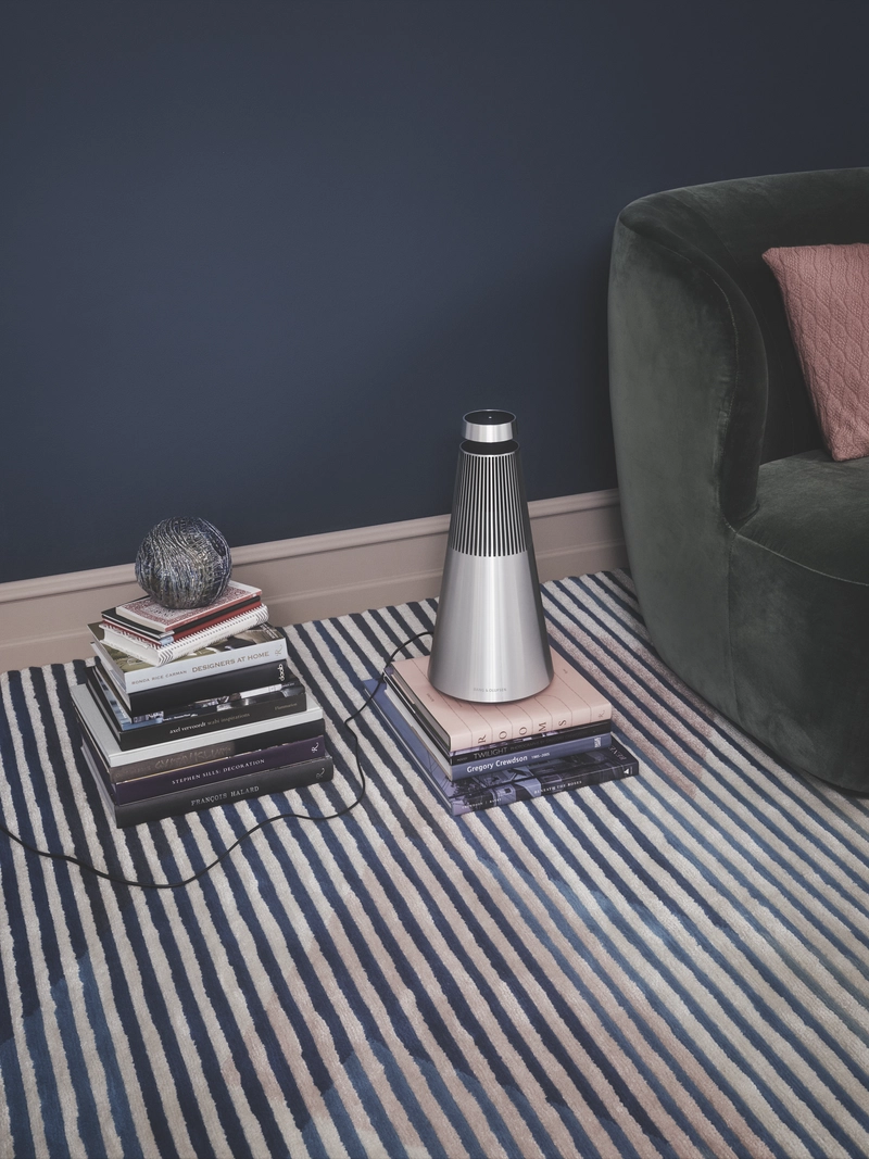 Schéma šíření zvuku do 360 stupňů technologií Acoustic Lens Technology u reproduktoru Beosound 2