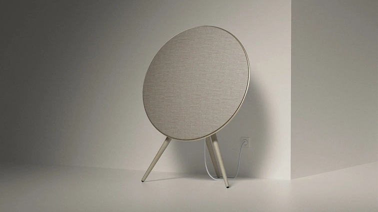 Schéma technologie Active Room Compensation u reproduktoru Beosound A9 5th gen